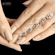 Beavio 0.50 Pointer Marquise Halo Lab Grown Diamond Earrings