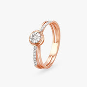 Dazzling Halo Diamond Finger Ring