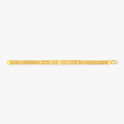 Artisanal Textured Gold Bracelet for Men