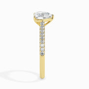 2ct Heart Lab Diamond Ivy Solitaire Ring