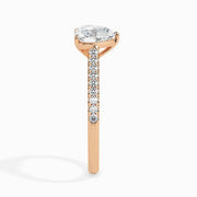 2ct Heart Lab Diamond Ivy Solitaire Ring