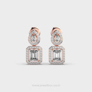 Shimmering Emerald Star Diamond Danglers