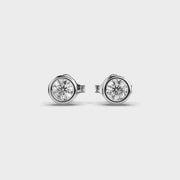 Shimmering Solitaire Diamond Stud Earrings