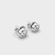 Shimmering Solitaire Diamond Stud Earrings