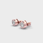 Shimmering Solitaire Diamond Stud Earrings