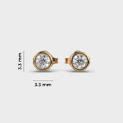 Shimmering Solitaire Diamond Stud Earrings