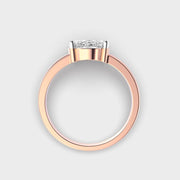 Graceful Oval Solitaire Diamond Ring for Engagement