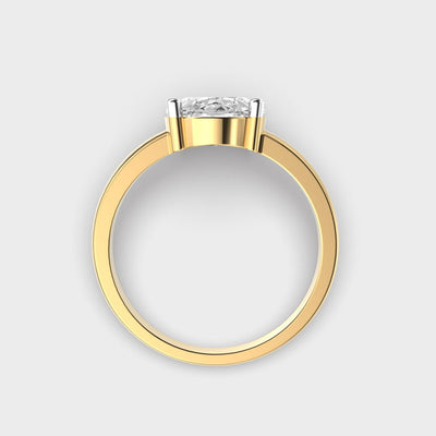 Graceful Oval Solitaire Diamond Ring for Engagement