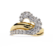 Crescent Spark Heart Ring