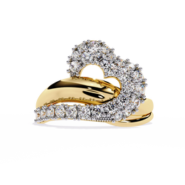 Crescent Spark Heart Ring