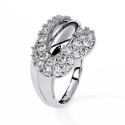 Crescent Spark Heart Ring