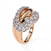 Crescent Spark Heart Ring