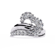 Crescent Spark Heart Ring