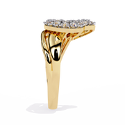 Crescent Spark Heart Ring