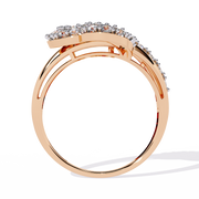 Crescent Spark Heart Ring