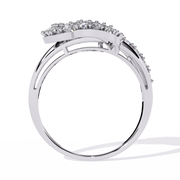 Crescent Spark Heart Ring