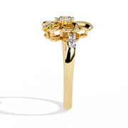 Blooming Petal Solitaire Ring