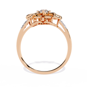 Blooming Petal Solitaire Ring