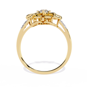 Blooming Petal Solitaire Ring