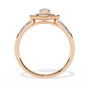 Layered Heart Orbit Ring
