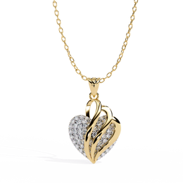 Layered Heart Spark Pendant