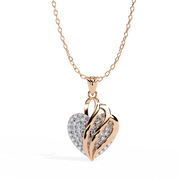 Layered Heart Spark Pendant
