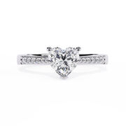 Classic Heart Solitaire Band