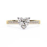 Classic Heart Solitaire Band