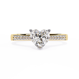 Classic Heart Solitaire Band
