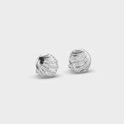 Shell Three Lined Diamond Studs