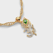 Flute Om Diamond Pendant