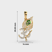 Flute Om Diamond Pendant