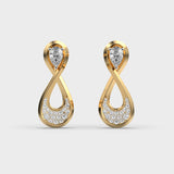 Dazzling Encrusted Infinity Diamond Earrings