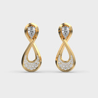Dazzling Encrusted Infinity Diamond Earrings