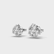Tri Floral Bloom Diamond Earrings