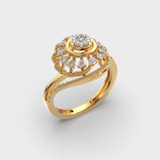 Floral Bloom Diamond Ring