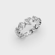 Heart Halo Diamond Ring