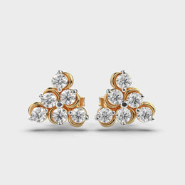Pyramind Shining Diamond Earrings