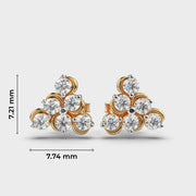 Pyramind Shining Diamond Earrings