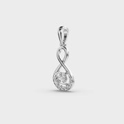 Infinity Enlooped Diamond Pendant