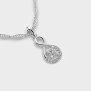Infinity Enlooped Diamond Pendant