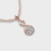 Infinity Enlooped Diamond Pendant
