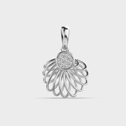 Feathered Gold Diamond Pendant