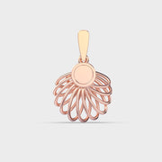 Feathered Gold Diamond Pendant