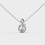 & Shaped Pearl Diamond Pendant