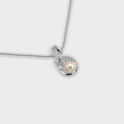 & Shaped Pearl Diamond Pendant