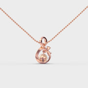 & Shaped Pearl Diamond Pendant