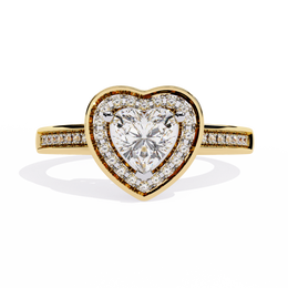 Rose Halo Heart Ring