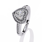 Rose Halo Heart Ring