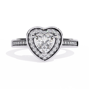 Rose Halo Heart Ring